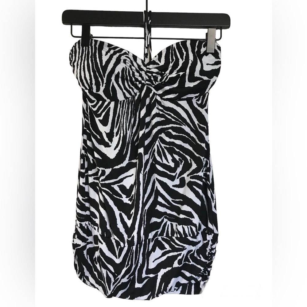 Zebra print halter top